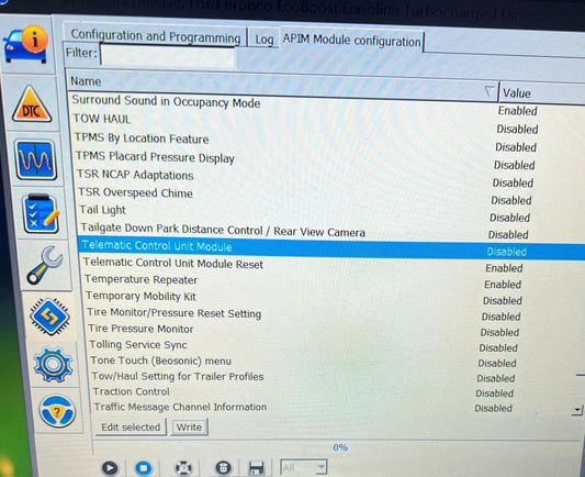 Programming service for sync4 upgrade kit
