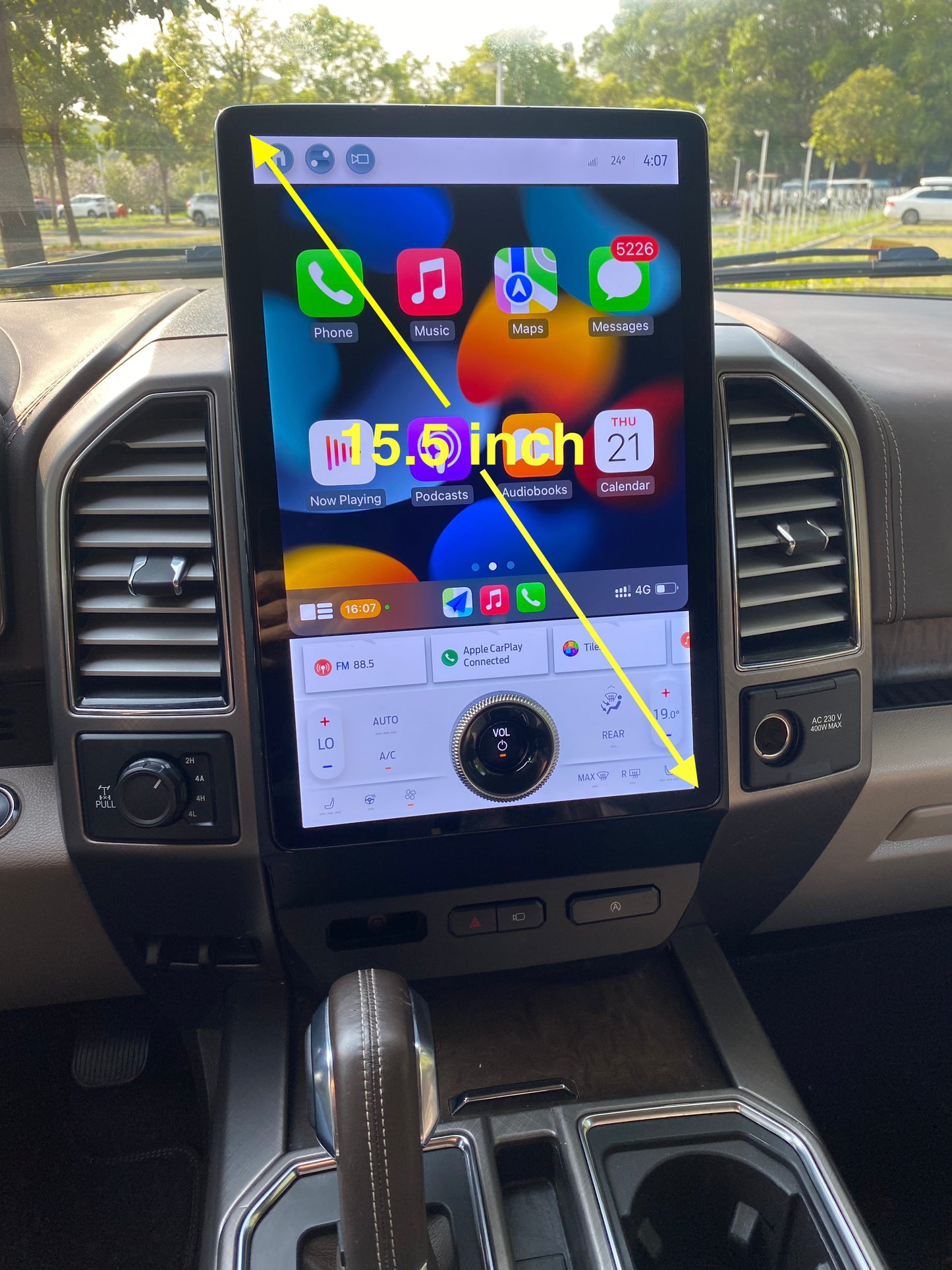 2016-2020 Ford F-150 2017-2022 F250 OEM Sync3 to Sync4A 8'' to 15.5'' screen Upgrade with Wireless CarPlay&Android Auto