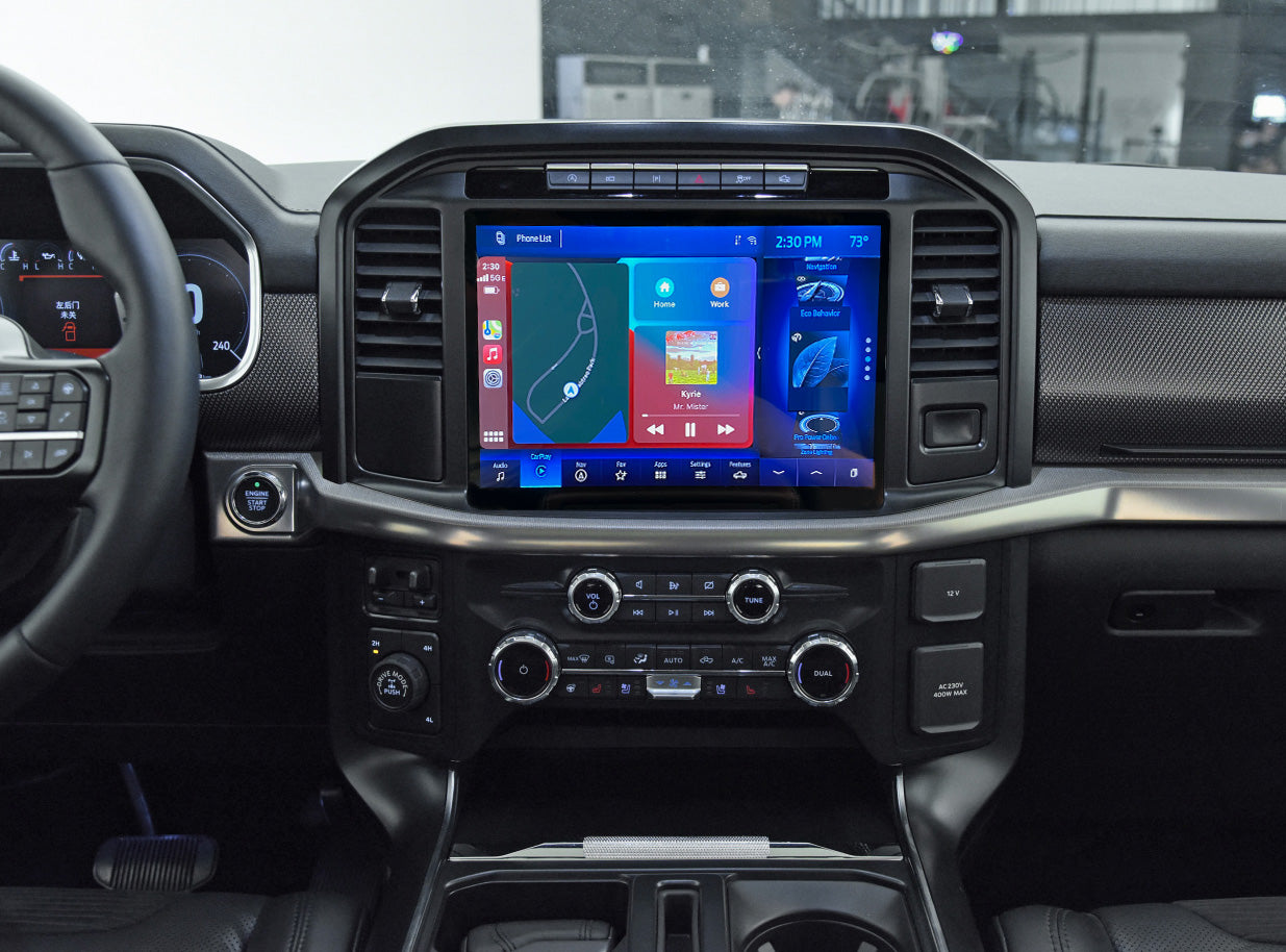 Ford F-150 Interior Technology Irvine Ford F-150 interior showing touchscreen infotainment and digital dashboard